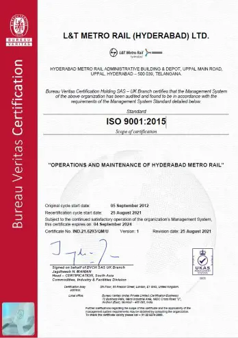 ISO 9001:2015 LTMRHL